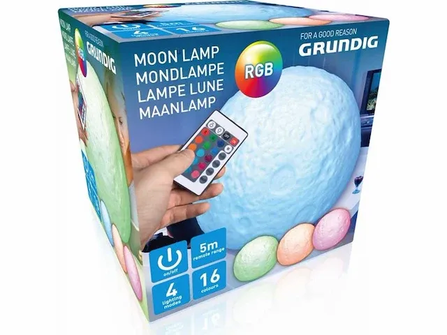 Grundig 16 kleuren led maanlamp (18x) - afbeelding 1 van  3