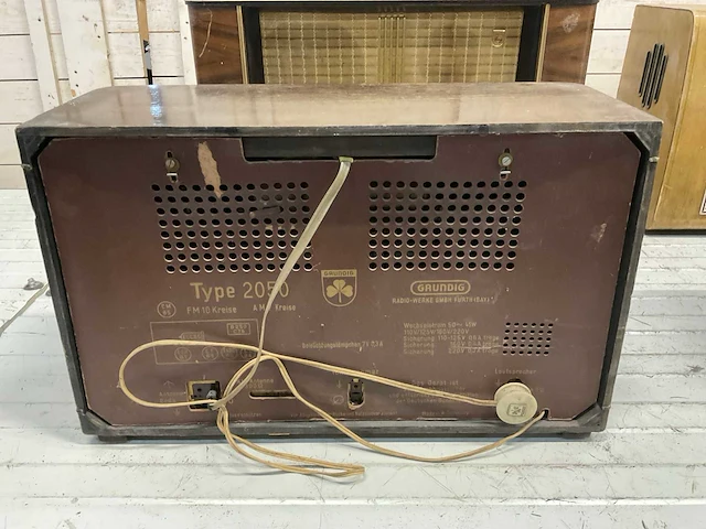 Grundig 2050 / 2035 3d philips bx653a stereo antieke radio (4x) - afbeelding 6 van  11