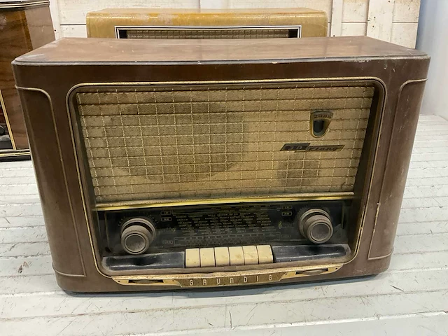 Grundig 2050 / 2035 3d philips bx653a stereo antieke radio (4x) - afbeelding 7 van  11