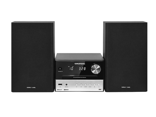 Grundig cms 3000 bt dab+ home audio microsysteem 30 w zwart, zilver - afbeelding 1 van  5