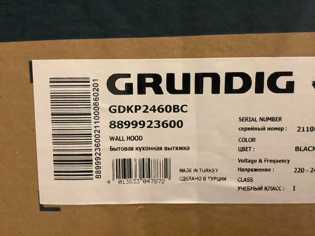 Grundig gdkp2460bc afzuigkap - afbeelding 3 van  3