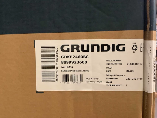 Grundig gdkp2460bc afzuigkap - afbeelding 3 van  3