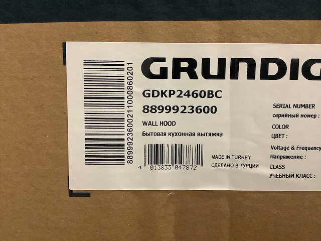 Grundig gdkp2460bc afzuigkap - afbeelding 3 van  3