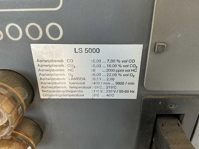 Grundig ls 5000 4 gas emissie tester - afbeelding 9 van  10