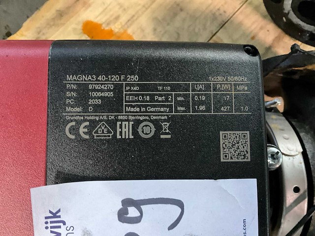 Grunfoss magna3 40-12p f250 circulatiepomp - afbeelding 4 van  5