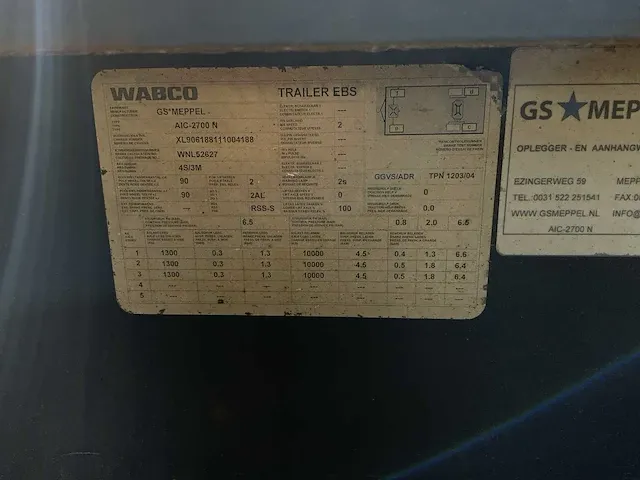 Gs aic-2700 n container schamel aanhangwagen - afbeelding 9 van  20
