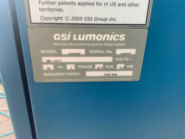 Gsi lumonics jk 600 hp laser bron - afbeelding 2 van  10
