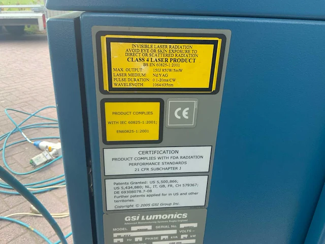 Gsi lumonics jk 600 hp laser bron - afbeelding 9 van  10