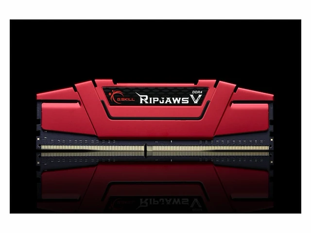 Gskill f43200c15d16gvr memory d4 3200 16gb c15 ripv k2 2x 8gb, 1,35v rood - afbeelding 1 van  3