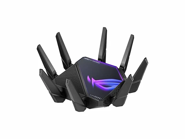 Gt-axe16000 quad-band wifi 6e (802.11ax) gaming router, new 6 ghz band, dual 10g ports, 2.5g wan port, dual wan - afbeelding 1 van  2