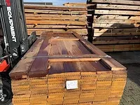 Guayana teak hardhouten vlonderplanken 27x145mm, lengte 275cm (115x) - afbeelding 1 van  3