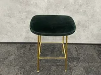 Gubi beetle - barkruk 75cm messing-velvet dark green - ongebruikt (10x) - afbeelding 7 van  11