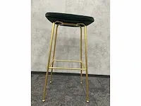 Gubi beetle - barkruk 75cm messing-velvet dark green - ongebruikt (10x) - afbeelding 9 van  11