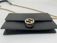 Gucci - g chain wallet clutch - zwart - - afbeelding 5 van  7