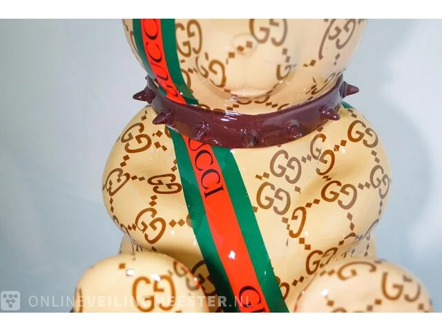 Gucci teddy beer met spiked collar - limited edition - afbeelding 3 van  6