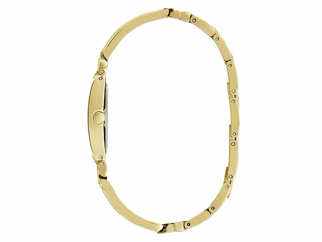 Guess dames horloge gw0668l2 staal met geelgouden plating quartz vierkant met zirkonia - afbeelding 3 van  4