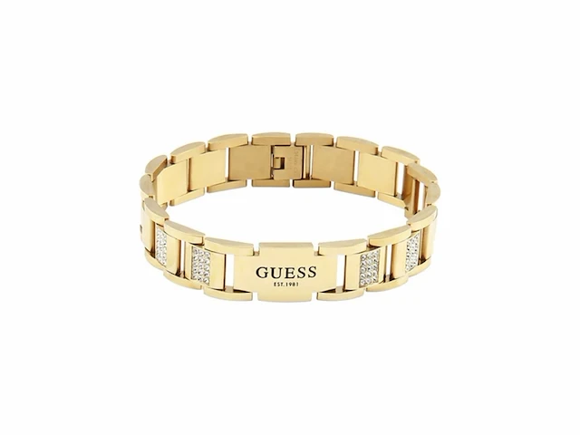 Guess frontiers heren armband staal goudkleurig - afbeelding 1 van  1