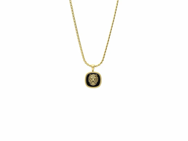Guess heren stalen goldplated collier lion king 53 cm staal - afbeelding 2 van  3