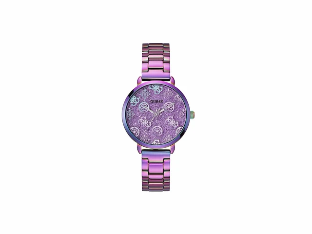 Guess iridescent peony analoog horloge paars - afbeelding 1 van  3
