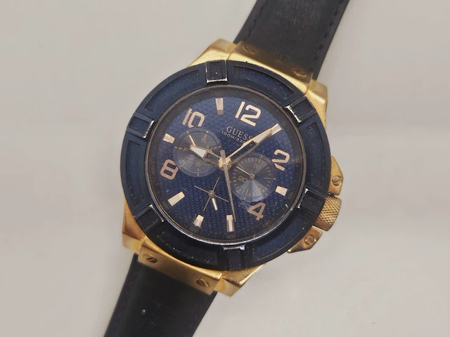 Guess steel herenhorloge met guilloche wijzerplaat - afbeelding 3 van  8