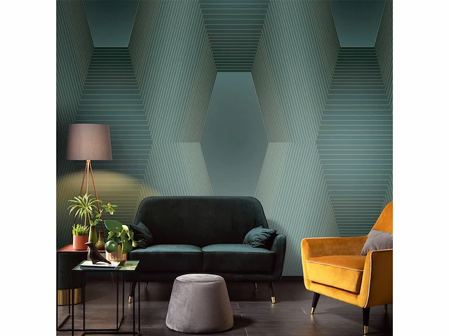 Guido maria kretschmer vliesbehang 2247-25 gmk art edition orion blauw 6-panel. 300 x 270 cm - afbeelding 2 van  3