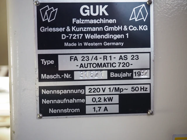 Guk falzmashinen - afbeelding 8 van  8