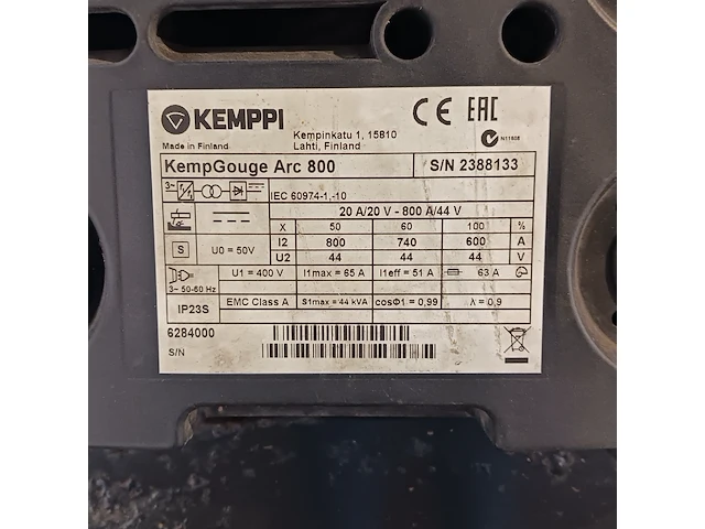 Gutsapparaat, kemppi, kempgouge arc800 - afbeelding 3 van  12
