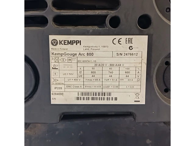 Gutsapparaat, kemppi, kempgouge arc800 - afbeelding 4 van  13
