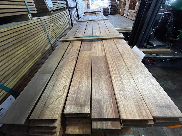 Guyana ipé geschaafd gevingerlast 5000x140x18mm (40x) - afbeelding 1 van  3