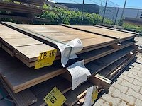 Guyana ipé hardhouten planken geschaafd 21x145mm, lengte 12/215cm, 7/245cm (19x) - afbeelding 2 van  3