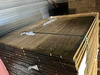 Guyana ipé hardhouten planken geschaafd 21x145mm, lengte 125cm (154x) - afbeelding 1 van  3