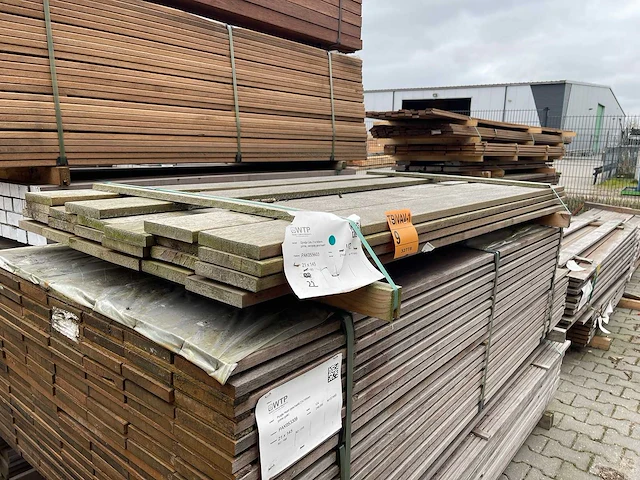 Guyana ipé hardhouten planken geschaafd 21x145mm, lengte 185cm (22x) - afbeelding 4 van  4