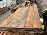 Guyana ipé hardhouten planken geschaafd 21x145mm, lengte 185cm (49x) - afbeelding 1 van  3