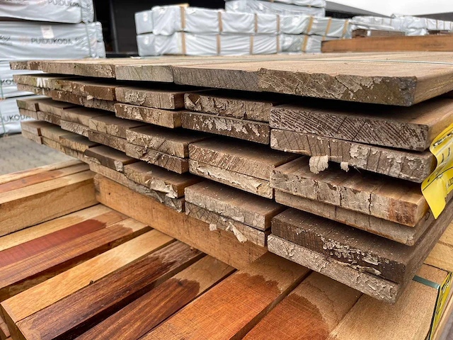 Guyana ipé hardhouten planken geschaafd 21x145mm, lengte 185cm (49x) - afbeelding 3 van  3