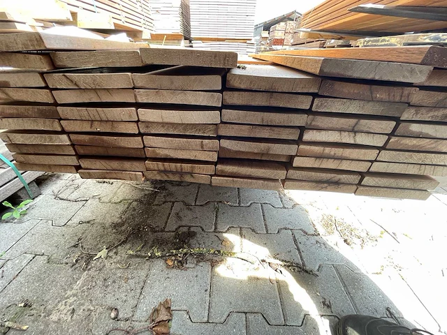 Guyana ipé hardhouten planken geschaafd 21x145mm, lengte 275cm (55x) - afbeelding 3 van  3