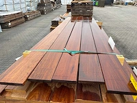 Guyana ipé hardhouten planken geschaafd 21x145mm, lengte 275cm (5x) - afbeelding 1 van  3