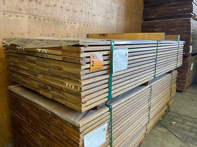 Guyana ipé hardhouten planken geschaafd 21x145mm, lengte 275cm (91x) - afbeelding 4 van  4
