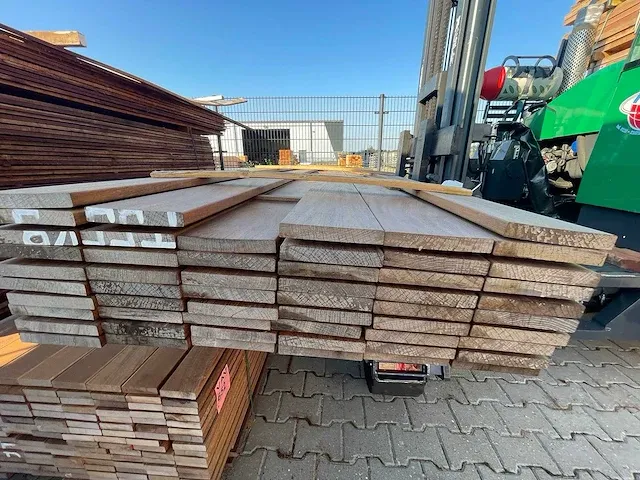Guyana ipé hardhouten planken geschaafd 21x145mm, lengte 365cm (55x) - afbeelding 3 van  3