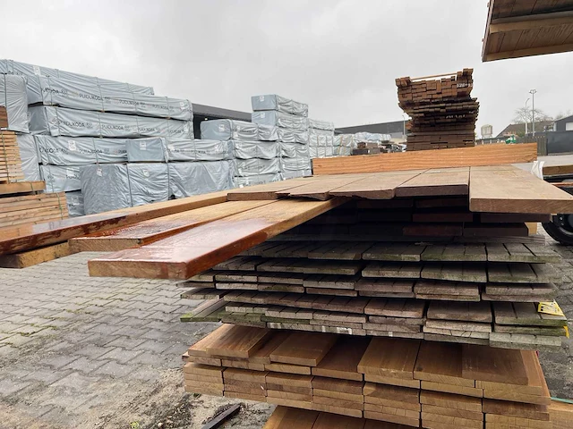 Guyana ipé hardhouten planken geschaafd 21x145mm, lengte 430-550cm (29x) - afbeelding 3 van  3