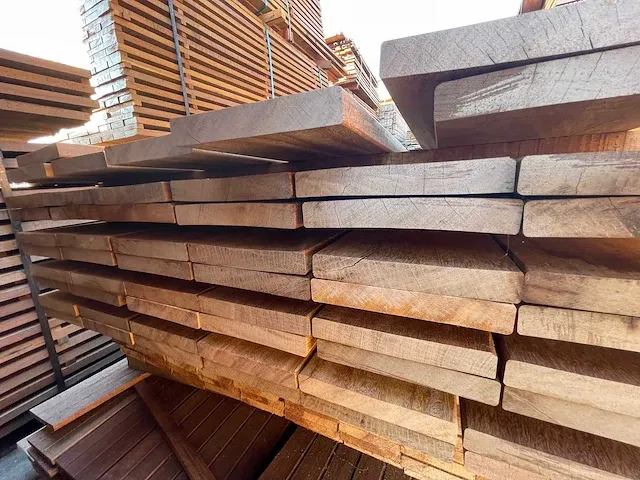 Guyana ipé hardhouten planken geschaafd 21x145mm, lengte 430cm (55x) - afbeelding 3 van  3