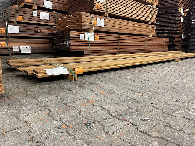 Guyana ipé hardhouten planken geschaafd 21x145mm, lengte 515cm (7x) - afbeelding 4 van  4