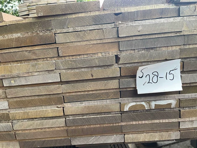 Guyana ipé hardhouten planken geschaafd 21x145mm, lengte 56/95cm 6/125cm (62x) - afbeelding 3 van  3