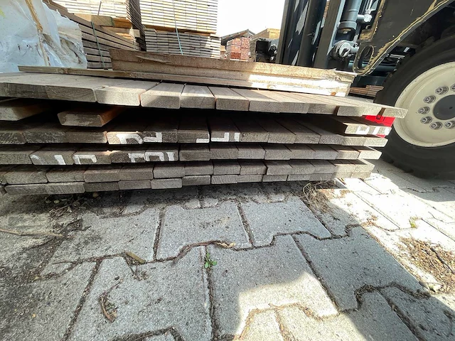 Guyana ipé hardhouten planken geschaafd 21x70mm, lengte 15/245cm 45/215cm 15/185cm (75x) - afbeelding 3 van  3