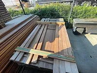 Guyana ipé hardhouten planken geschaafd 21x70mm, lengte 185cm (204x) - afbeelding 1 van  3