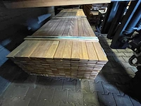 Guyana ipé hardhouten planken geschaafd 21x70mm, lengte 215cm (158x) - afbeelding 1 van  3