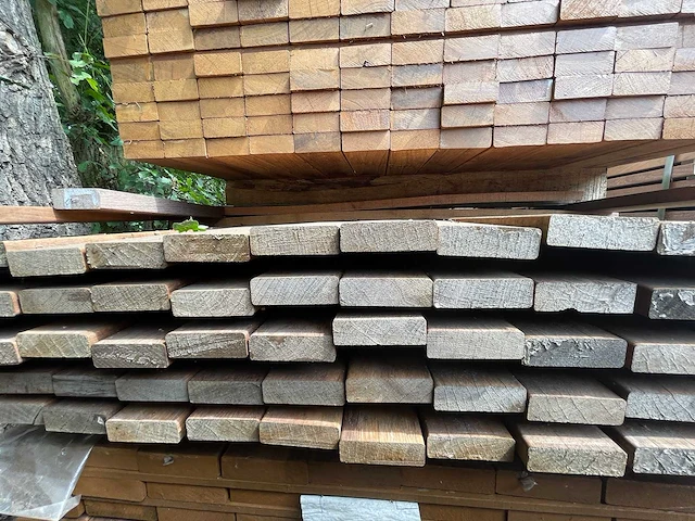 Guyana ipé hardhouten planken geschaafd 21x70mm, lengte 215cm (76x) - afbeelding 3 van  3