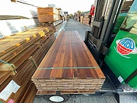 Guyana ipé hardhouten planken geschaafd 21x70mm, lengte 275cm (94x)