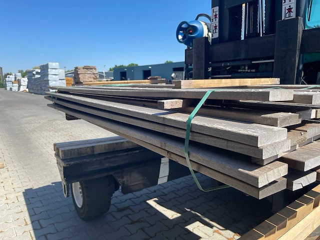Guyana ipé hardhouten planken geschaafd 21x95mm, lengte 215cm (53x) - afbeelding 2 van  3