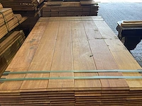 Guyana ipé kopse veer en groef (buitenparket) 1250x145x21mm (120x) - afbeelding 1 van  3