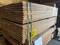 Guyana ipé kopse veer en groef (buitenparket) 1250x145x21mm (120x) - afbeelding 2 van  3